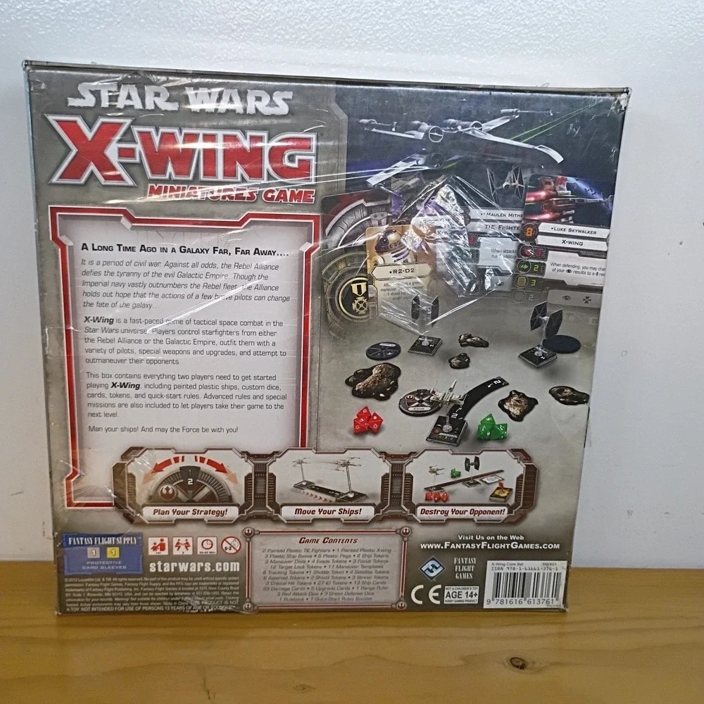 Star Wars X-Wing Miniatures Game Core Set SWX01 1st Edition Some Torn Plastic